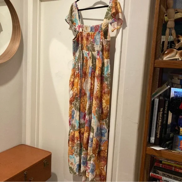 Anthropologie Moxy Collective Smocked
Floral Flutter Sleeve Sleep Dress - Picture 5 of 13